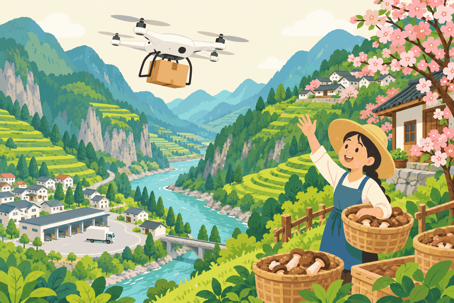 不用騎車去拿！無人機把包裹送進山村（插圖）