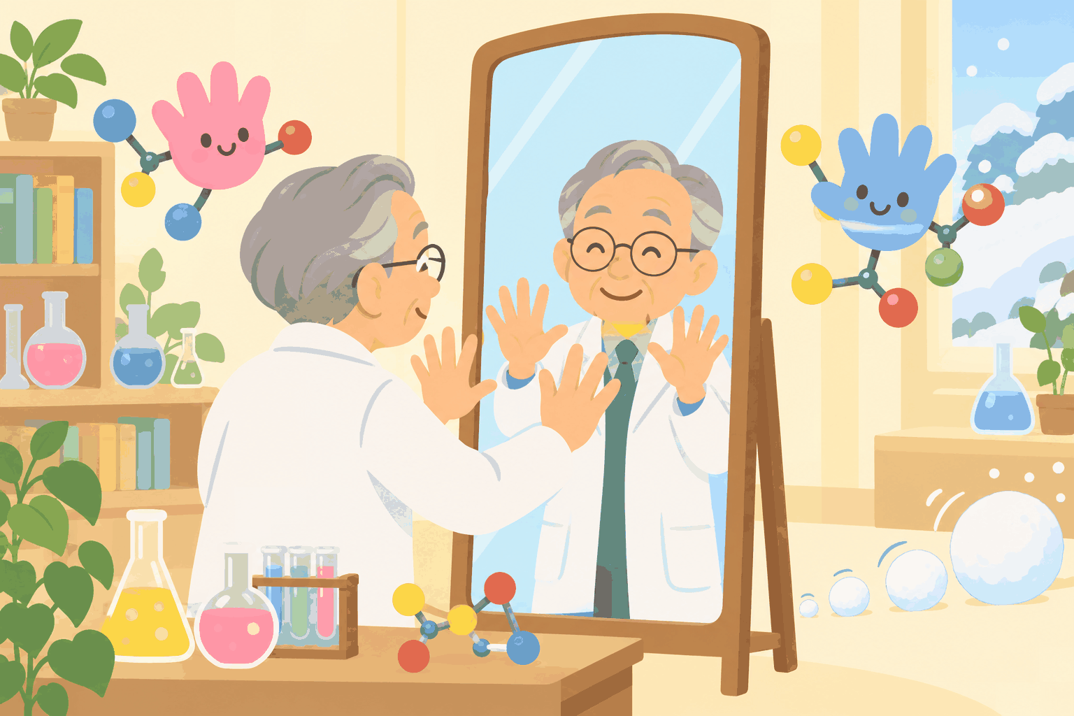 分清左右手的分子，日本學者得諾貝爾獎（插圖）