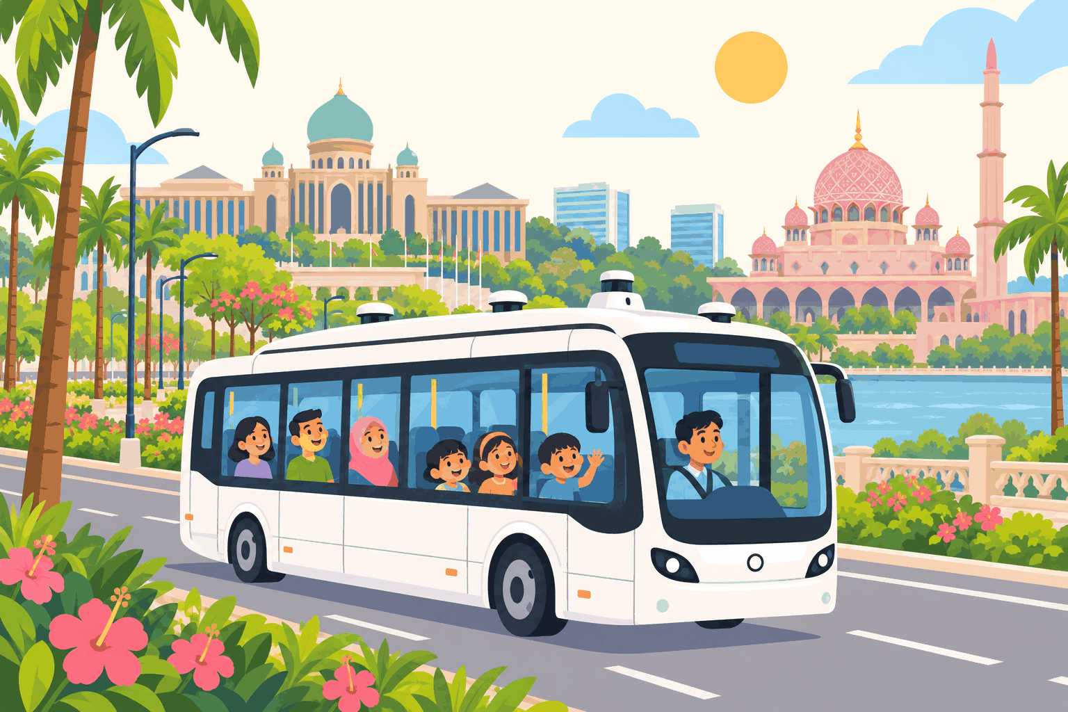 公車自己看路，馬來西亞新路線上路（插圖）
