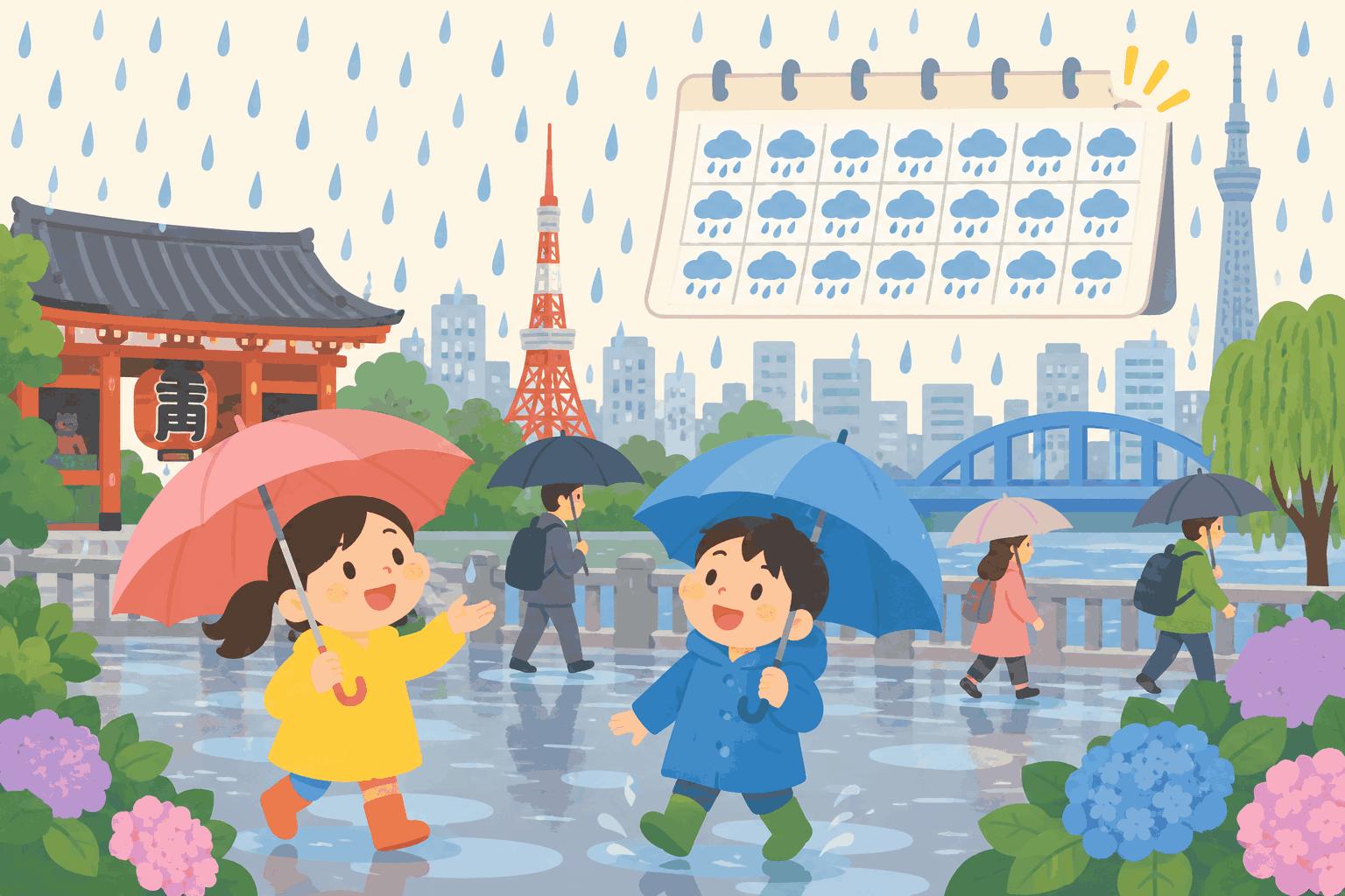 東京連下35天雨，創下新紀錄（插圖）